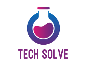 Tech Laboratory Flask logo design