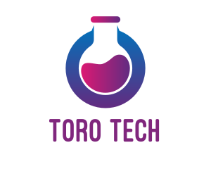 Tech Laboratory Flask logo design