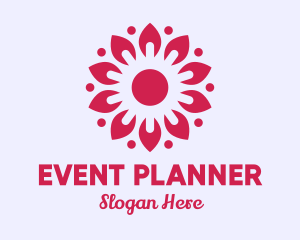 Sunny Pink Flower Logo