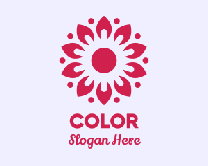Pattern - Sunny Pink Flower logo design