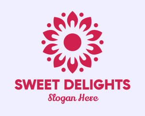 Sunny Pink Flower logo design