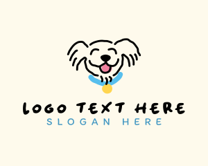 Smiling Dog Pet Logo