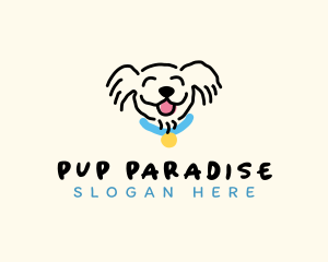 Smiling Dog Pet logo design