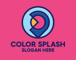 Colorful Location Pin logo design