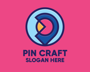 Pin - Colorful Location Pin logo design
