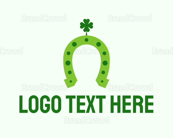 Lucky Green Horseshoe Logo