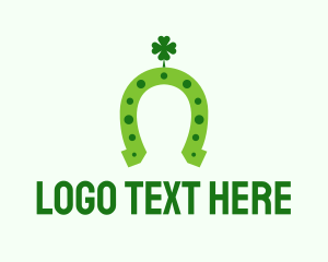 Holiday - Lucky Green Horseshoe logo design