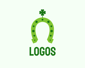 Lucky Green Horseshoe Logo
