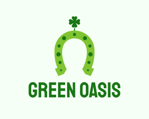 Lucky Green Horseshoe logo design