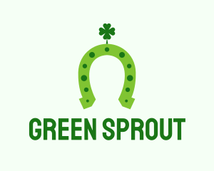 Lucky Green Horseshoe logo design