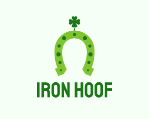 Lucky Green Horseshoe logo design