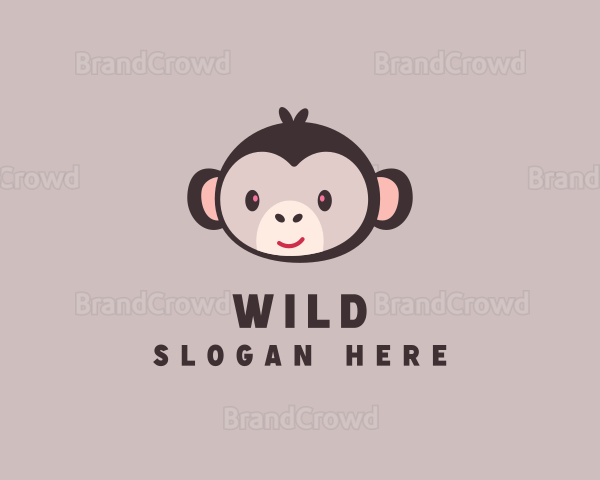 Animal Smiling Monkey Logo