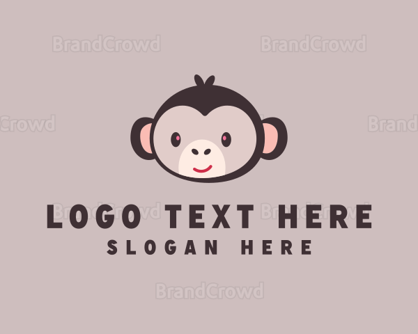Animal Smiling Monkey Logo