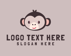 Brown - Brown Smiling Monkey logo design
