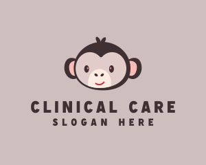 Animal Smiling Monkey  logo design