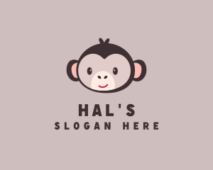 Face - Animal Smiling Monkey logo design