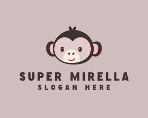 Zoo - Animal Smiling Monkey logo design