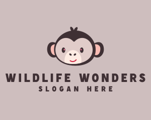 Zoology - Animal Smiling Monkey logo design