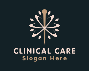 Acupuncture Needle Healing logo design