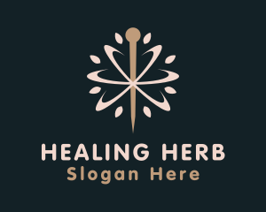 Acupuncture Needle Healing logo design