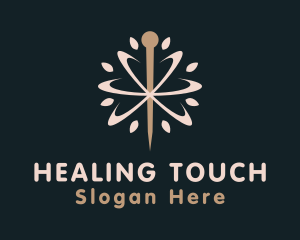 Acupuncture Needle Healing logo design