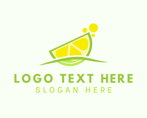 Slice - Lime Fruit Refreshment logo design