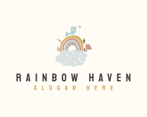 Rainbow Nursery Cloud logo design