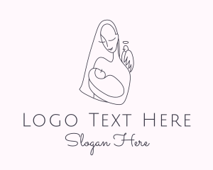 Maternity - Girl Baby Parenthood logo design