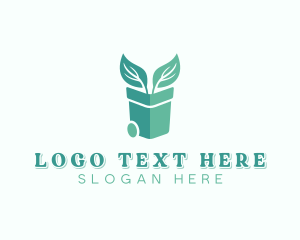 Recycling Bin - Eco Trash Sanitation logo design