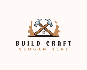 Hammer Saw Carpentry logo design