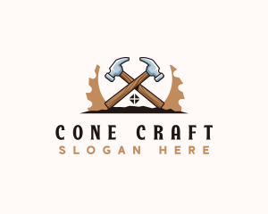 Hammer Saw Carpentry logo design