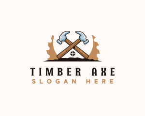 Hammer Saw Carpentry logo design