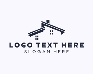 Rental - Modern Construction Roof logo design