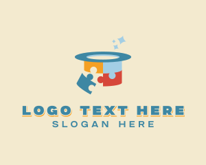 Hat Puzzle Learning logo design