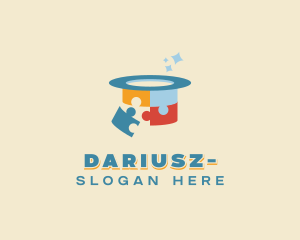 Jigsaw - Hat Puzzle Learning logo design