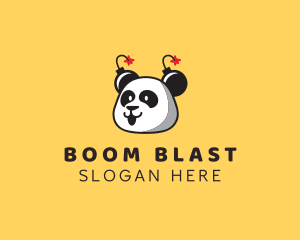 Panda Bomb Ears logo design