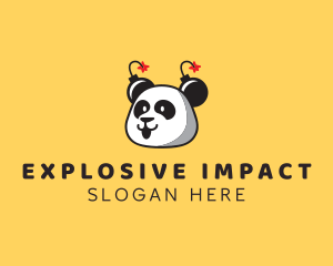 Panda Bomb Ears logo design