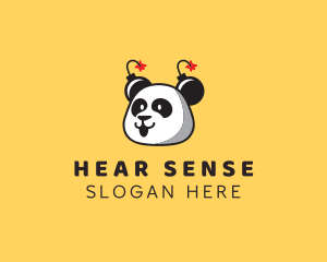 Panda Bomb Ears logo design