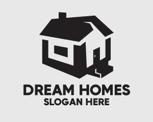 Isometric House Realtor logo design