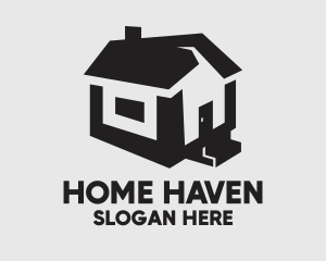 House - Isometric House Realtor logo design