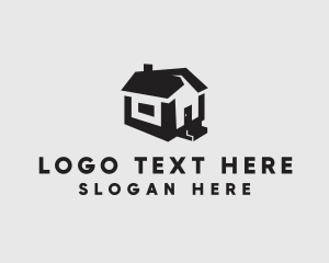 Isometric House Realtor logo design