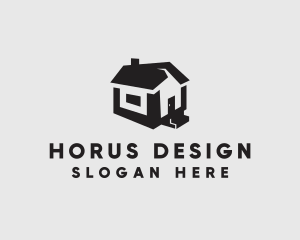 Isometric House Realtor logo design