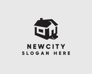 Isometric House Realtor logo design