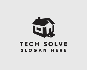 Isometric House Realtor logo design