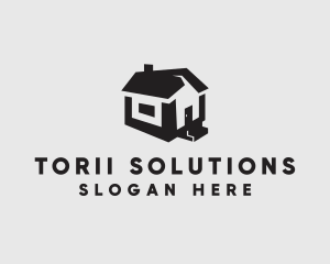 Isometric House Realtor logo design