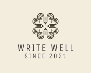Writing Pencil Cross logo design