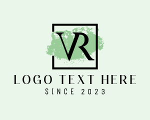 Letter Vr - Fashion Paint Splash logo design