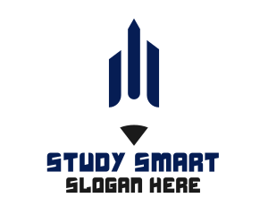 Student - Pencil Building City logo design