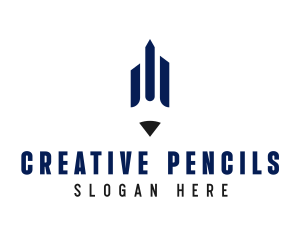 Pencil Building City logo design