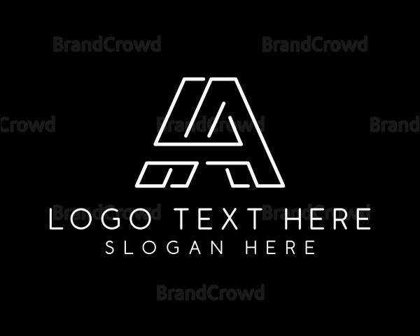 Monoline Apparel Brand Letter A Logo